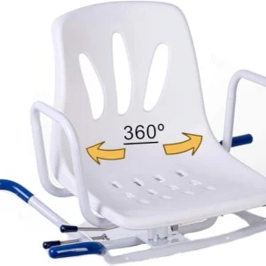 OrtoPrime Badewannensitz Senioren Badewannensitz Drehbar 360º - Sessel für Senioren mit einfachem Zugang - Antirutsch Badewannensitz für Erwachsene Badewannendrehsitz - badewannenstuhl Erwachsene