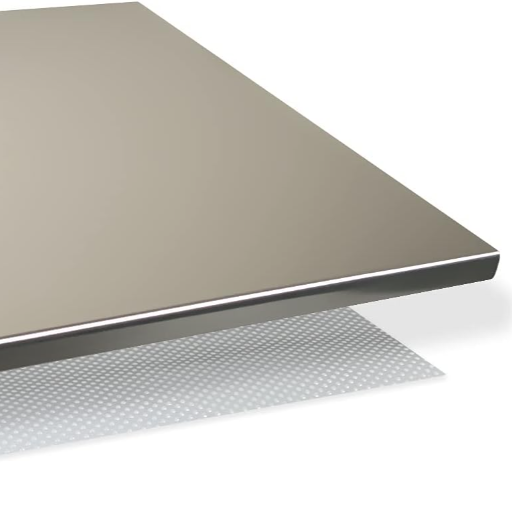 INOXLM Schneidebrett Edelstahl zum Kneten, Edelstahl Arbeitsplatte aus verschiedene Größen, für Küche, Bar, Restaurants, knetbrett edelstahl mit schneidebrett ständer