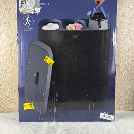 Joseph Joseph Tota Trio Wäschekorb 90 Liter mit 3 herausnehmbaren Körben Anthrazit/Schwarz