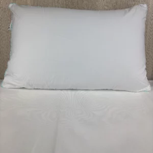 2x Linenspa Kopfkissen 40x60 cm aus Gel Memory Foam Flocken Öko-Tex Kissen atmungsaktive und kühlende Gelhülle waschbarer Baumwollbezug, Weiß