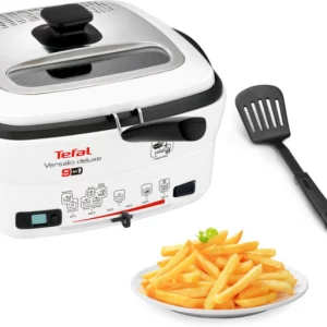 Tefal Multi-Funktions-Fritteuse Versalio Deluxe 9-In-1, Kapazität 1,3 Kg, Inkl. Pfannenwender, Braten, Frittieren, Köcheln, Regelbare Temperatur, Timer, weiß, FR4950