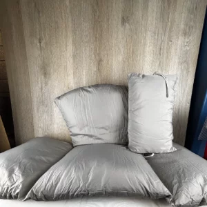 Bielik Hängesessel Kissen für Hängeschaukel, Hängekorb, Gartenschaukel weiches Sitzkissen für Hängekorb, wetterfest, bequem, Outdoor Auflage, grau