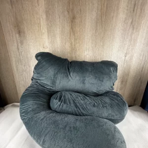 Chilling Home Schwangerschaftskissen, U Form Seitenschläferkissen mit Bezug U Kissen Stillkissen groß Lagerungskissen, Kissen für Frauen und Seitenschläfer(Schwarz Blau)