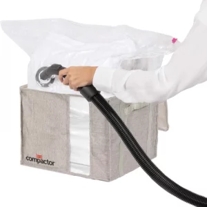 Compactor Vakuumbeutel Oxford Größe M Kompaktformat zur Aufbewahrung von Kleidung und Kissen Wiederverwendbar Mit Staubsauger kompatibel Platzsparende Lagerung im Schrank