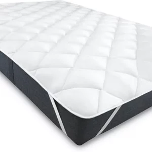 Mister Sandman Matratzenschoner 160x200  Weiche Matratzenauflage, Atmungsaktiv & Oeko-TEX Zertifiziert, Microfaser-Polyester  Matratzentopper, Höhe 2 cm, Weiß