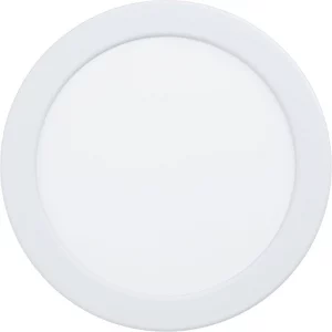 EGLO LED Einbaustrahler Fueva 5, Ø 16,6 cm, Spot aus Stahl und einer Kunststoff Leuchtfläche, Einbauleuchte in Weiß, Einbauspot flach, geringe Einbautiefe 26 mm, warmweiß [Energieklasse A+]