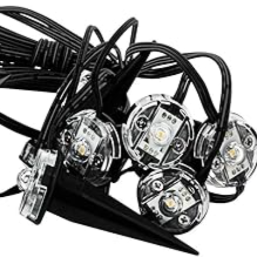EGLO LED Outdoor Lichterkette, 9 flammige Erspießlichterkette, Material: Kunststoff, Farbe: Schwarz, IP65