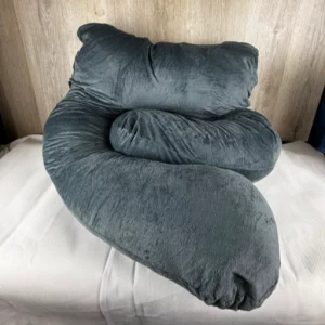 Chilling Home Schwangerschaftskissen, U Form Seitenschläferkissen mit Bezug U Kissen Stillkissen groß Lagerungskissen, Kissen für Frauen und Seitenschläfer(Schwarz Blau)