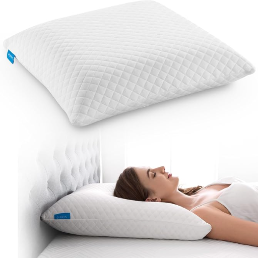 NOFFA Memory Foam Kopfkissen, Hart Viscoelastisches Couchkissen, Großes Sofa Kissen (56 x 56 cm)