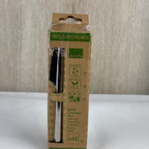 Amefa LEAVES | Messer Set 40-teilig | 100% recyclebar | Besteck Set für Firmen-, Schul- und Sportfeste, Partybesteck | 18/0 Edelstahl poliert, wiederverwendbar | spülmaschinenfest