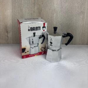 Bialetti - Moka Express: Ikonische Espressomaschine für die Herdplatte, macht echten Italienischen Kaffee, Moka-Kanne 4 Tassen (190 ml), Aluminium, Silber