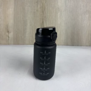 HoneyHolly Trinkflasche 500ML, Auslaufsicher, Trinkflasche Kohlens&auml;ure Geeignet, Wasserflasche BPA-Frei, Sportflasche mit Strohhalm, Trinkflaschen Sport f&uuml;r Kinder, Schule, B&uuml;ro,schwarz