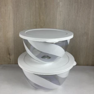 Snips Salatschüssel-Set 3L & 5L Weiß/Transparent