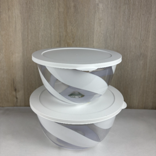 Snips Salatschüssel-Set 3L & 5L Weiß/Transparent