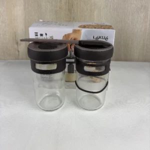 Lékué 3000200SUR Panaire Sauerteig-Set, Silikon Glas, Hell