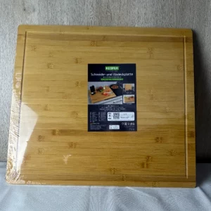 Kesper | XXL Schneideplatte | Abdeckplatte extra groß | 56 x 50 x 4 cm | Backbrett | FSC Bambus | ideal auch Schneideplatte oder Hackbrett