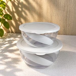 Snips Salatschüssel-Set 3L & 5L Weiß/Transparent