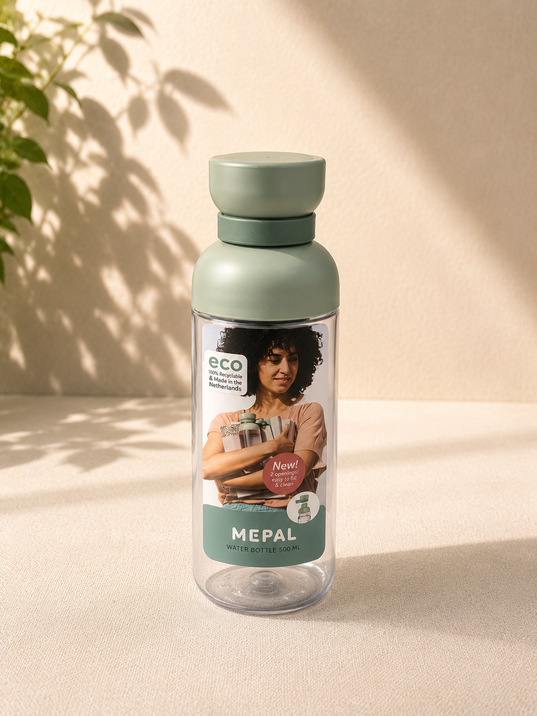 Mepal - Trinkflasche Vita - 2 Öffnungen für zusätzlichen Trinkkomfort - Wiederbefüllbare Trinkflasche Sport Trinkflasche - 500 ml - Nordic sage