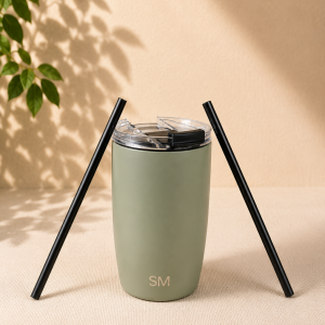 Simple Modern Thermobecher Kaffeebecher to go mit Klappdeckel | Isolierter Edelstahl-Kaffeebecher | Geschenke für Frauen und Männer | Voyager | 350ml | Hellgrün