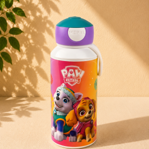 Mepal - Trinkflasche Pop-up Campus - Wasserflasche - Auslaufsichere Flasche für die Schule - Wiederverwendbar - BPA-frei & Spülmaschinenfest - 400 ml - Paw Patrol Girls