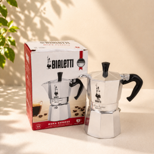 Bialetti - Moka Express: Ikonische Espressomaschine für die Herdplatte, macht echten Italienischen Kaffee, Moka-Kanne 4 Tassen (190 ml), Aluminium, Silber