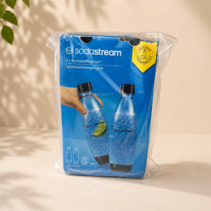 SodaStream 0,8L BPA-freie FUSE Kunststoffflasche schwarz | Spülmaschinengeeignet | Kompatibel mit DUO, E-DUO, Terra, uvm. | 2er-Pack