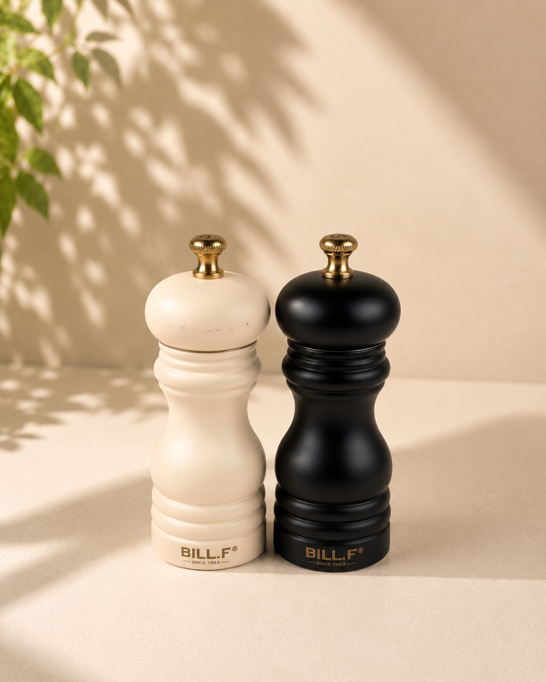 Bill.F Salz&Pfeffermühle, beige/schwarz