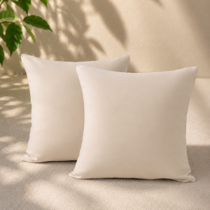 Vielit Sofa Kissenbezug 40x40 Beige Weich Kopfkissenbezug 40x40 2er Set Mikrofaser Kissenbezüge 40x40 Kissenhülle Für Kissen 40x40cm Öko-Zertifikat Resistent Hypoallergen
